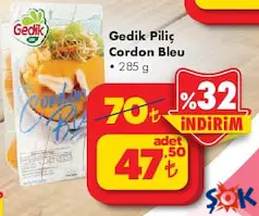 GEDİK PİLİÇ CORDON BLEU 285 G